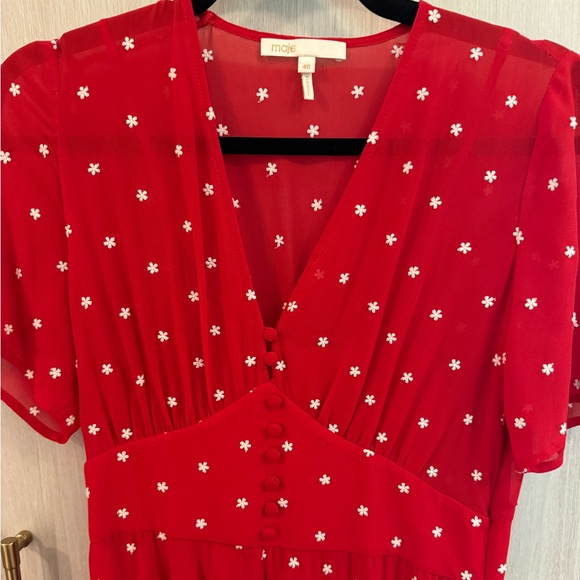 Maje red dress size 40 - Picture 8 of 8